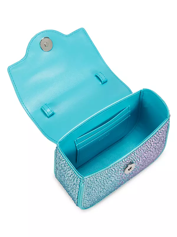 Versace La Medusa Mini Bag With Crystals in Blue