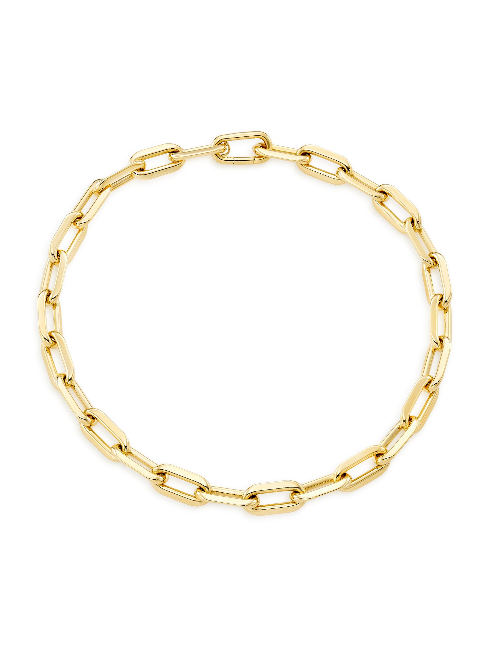 Roberto Coin Women's 18K Yellow Gold Thick Paper Clip Chain Necklace/18" - Gold
