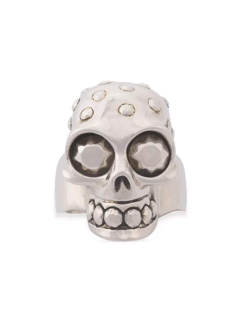 Alexander McQueen: Gold Jewelled Skull Ring