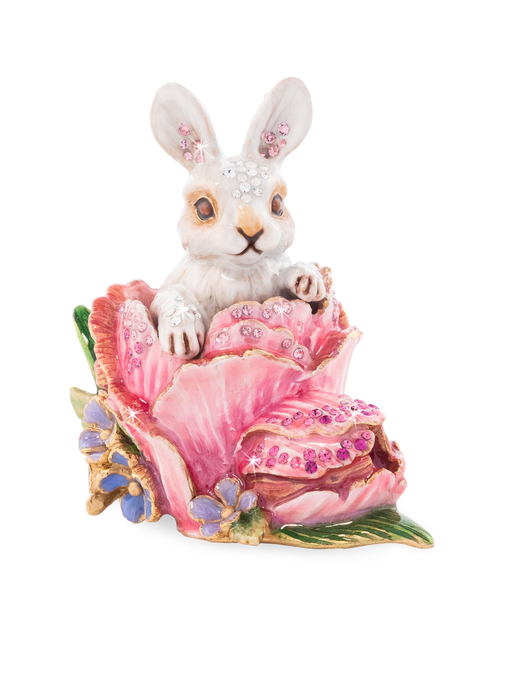 Jay Strongwater Flora & Fauna Tulip Bunny Box