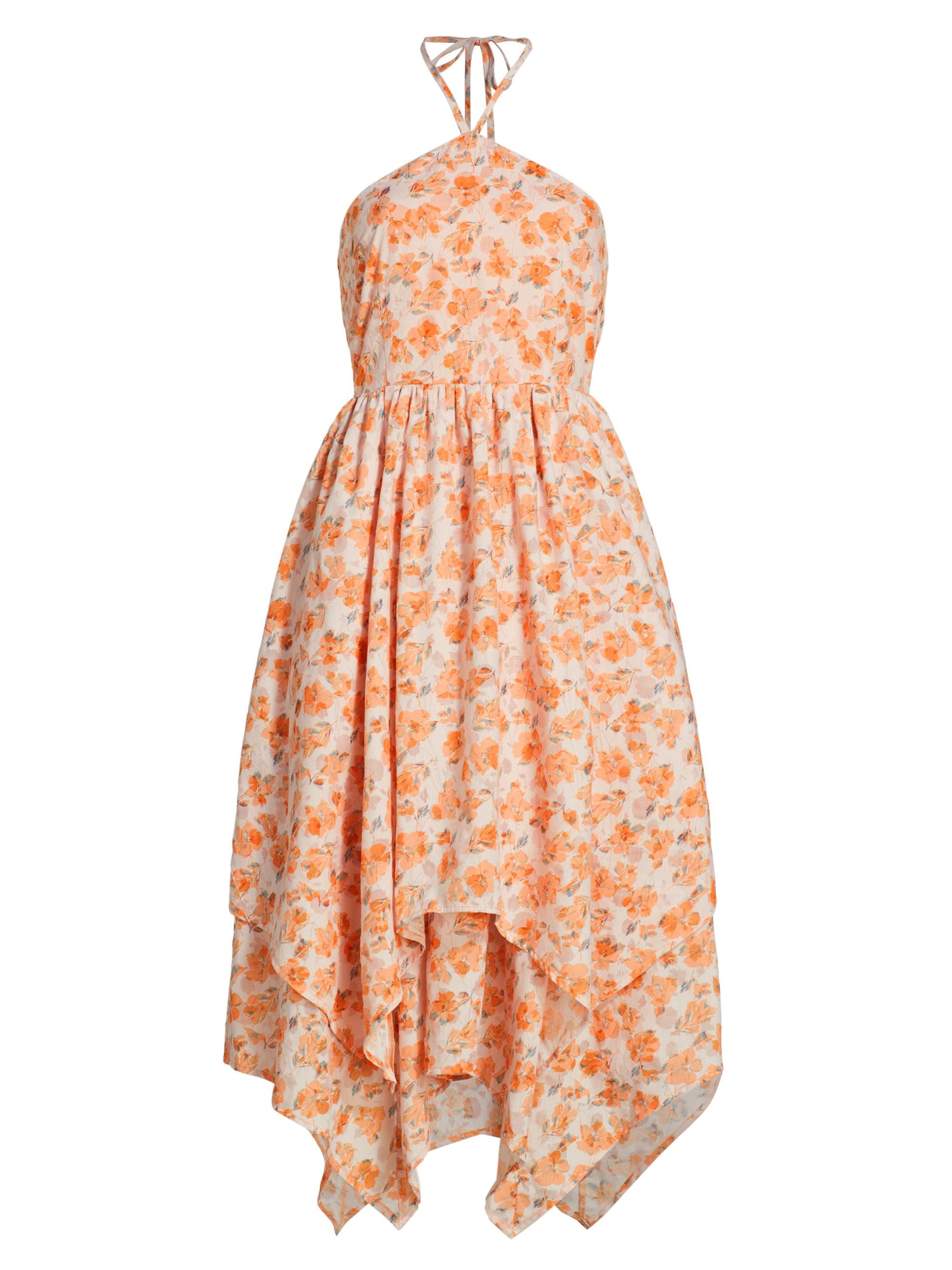En Saison Women's Everly Floral Cotton-Blend Handkerchief Dress - Orange Multi