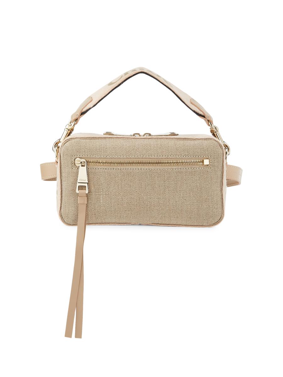 Chloé Woody Linen & Leather Belt Bag | Saks Fifth Avenue