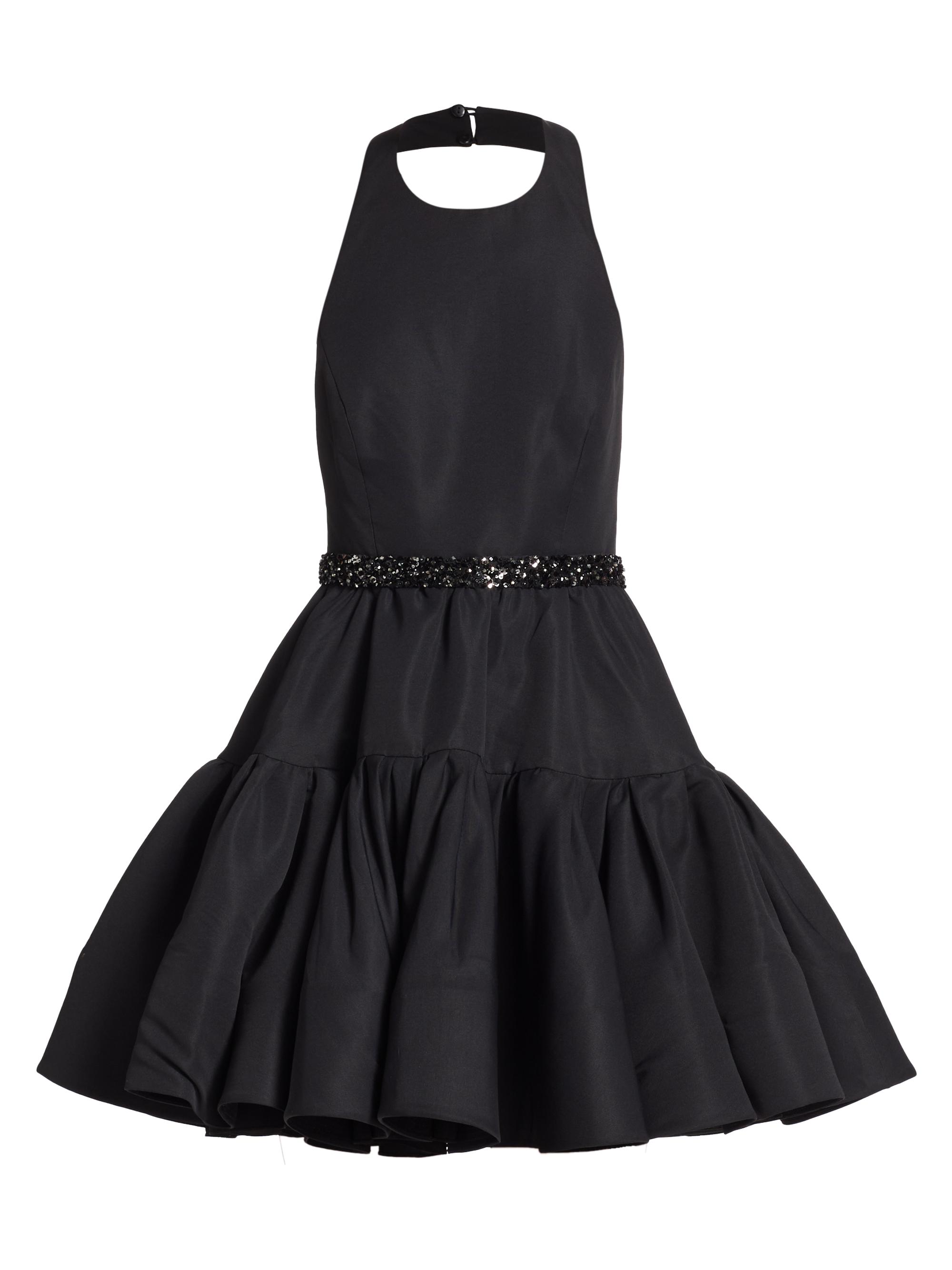 Sachin & Babi Women's Trina Faille Halter Minidress - Black