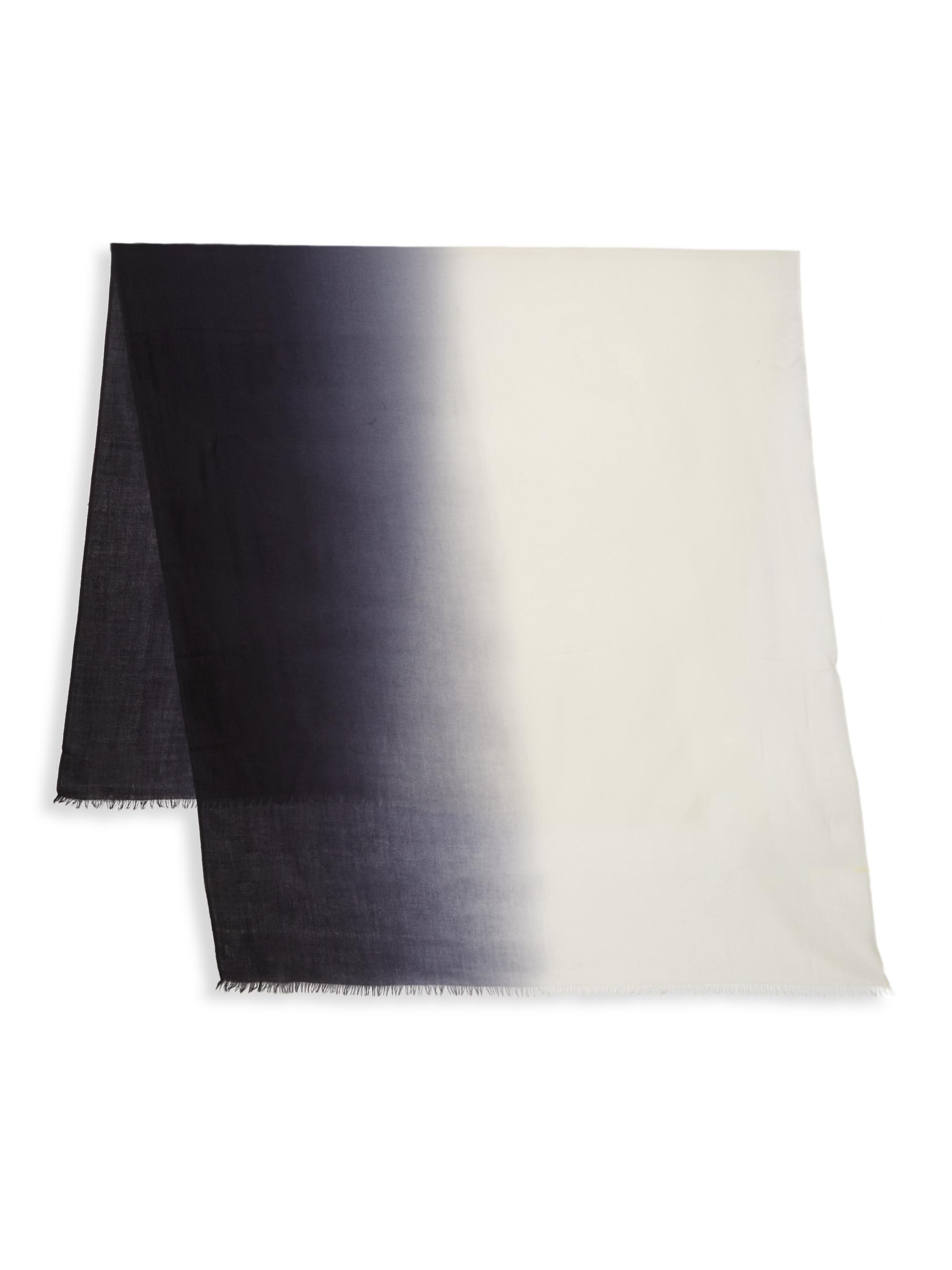Sofia Cashmere Women's Ombré CashmereScarf - Black White | Thumbnail 3