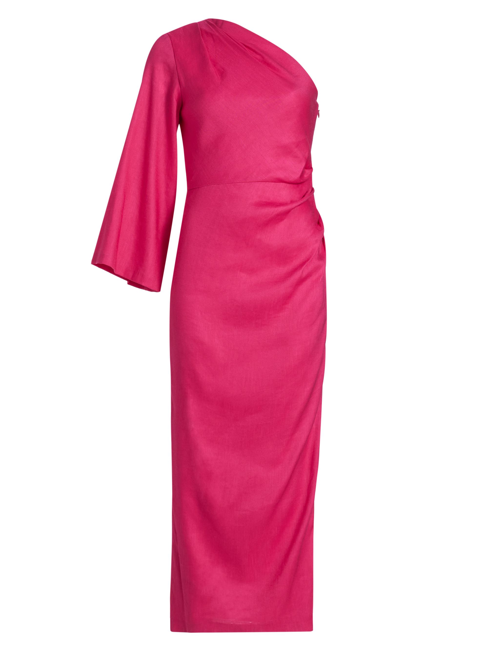 Veronica Beard Women's Patsy One-Shoulder Maxi Dress - Fuchsia