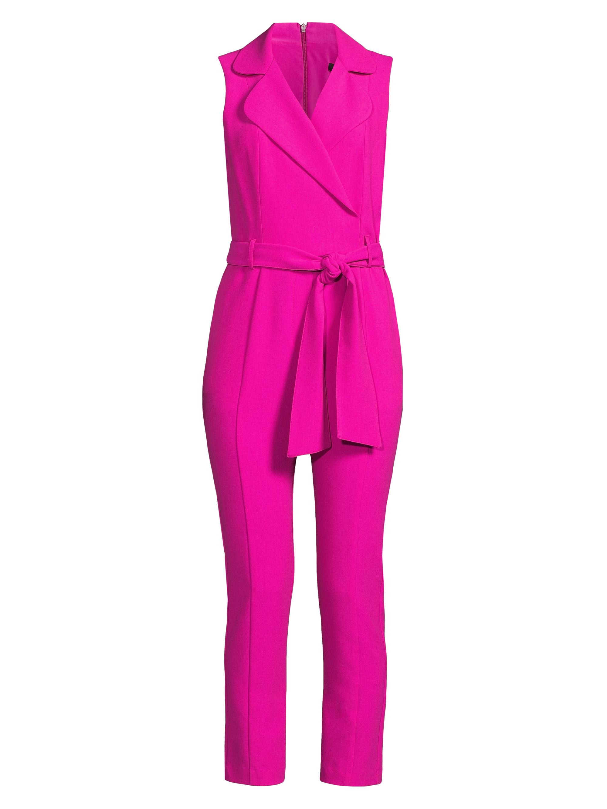 Black Halo Women's Danica Belted Sleeveless Jumpsuit - Vibrant Pink