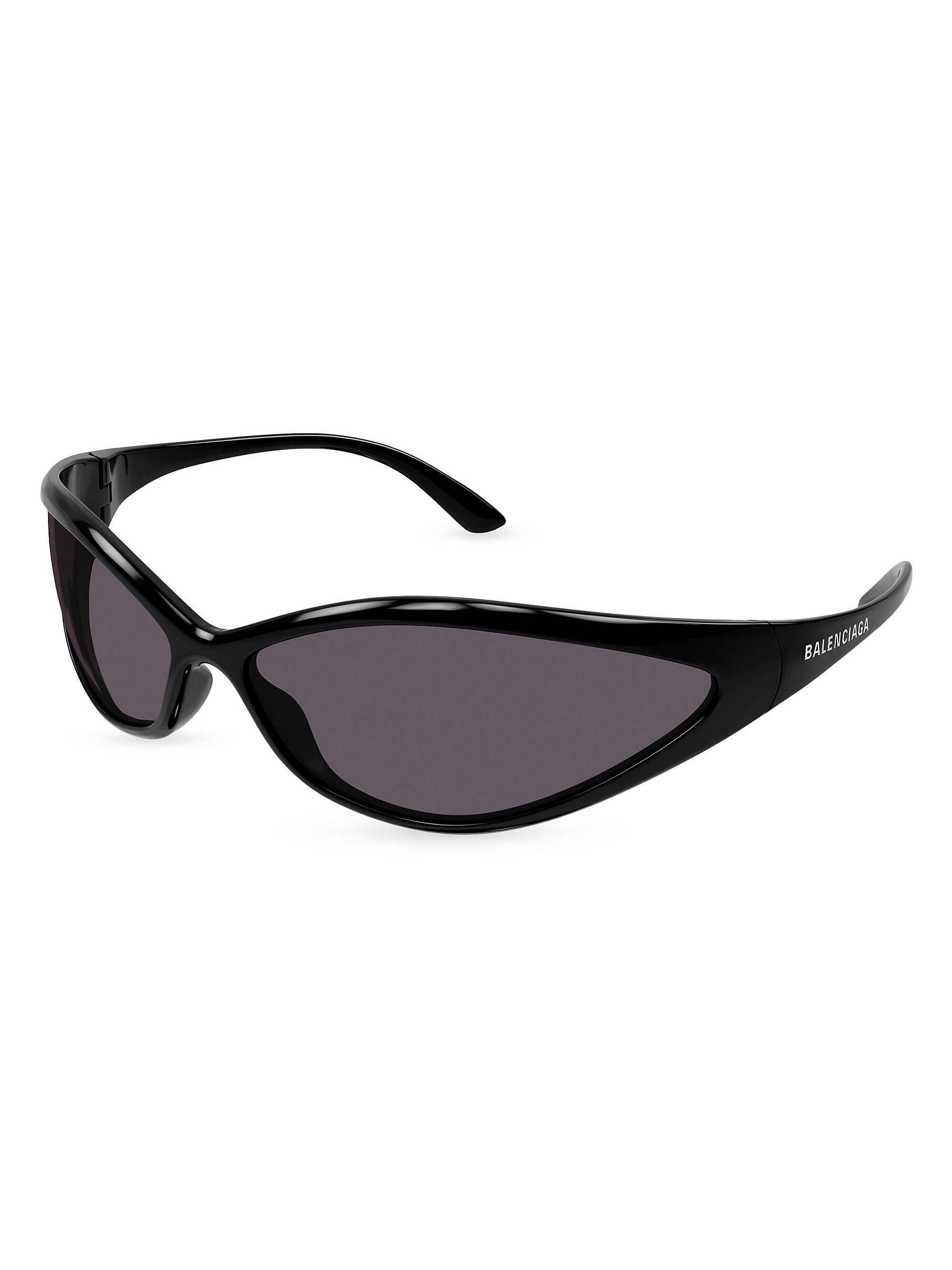 Balenciaga Fashion Show 90s Oval 83MM Geometric Sunglasses | Saks