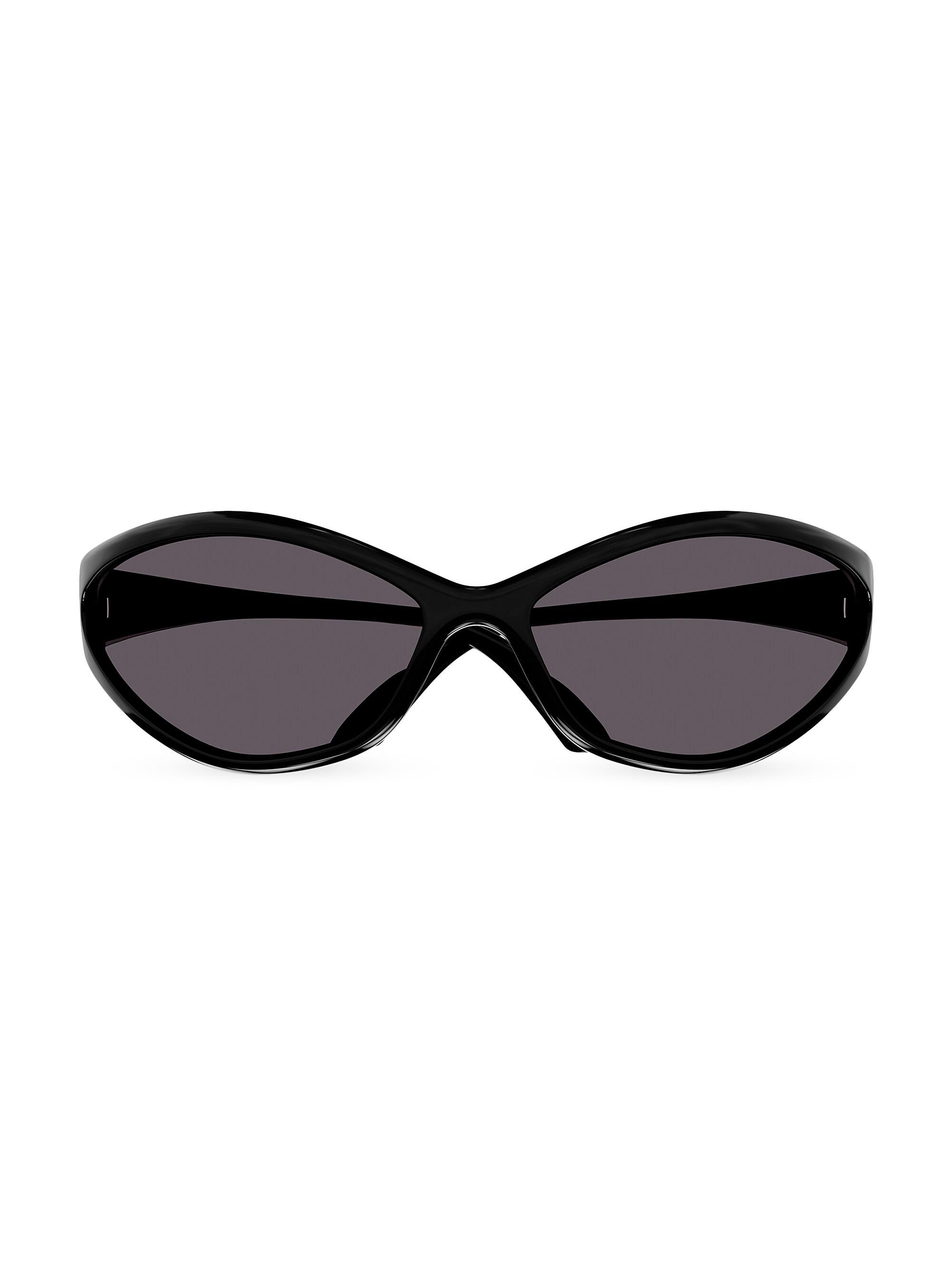 Balenciaga Fashion Show 90s Oval 83MM Geometric Sunglasses | Saks