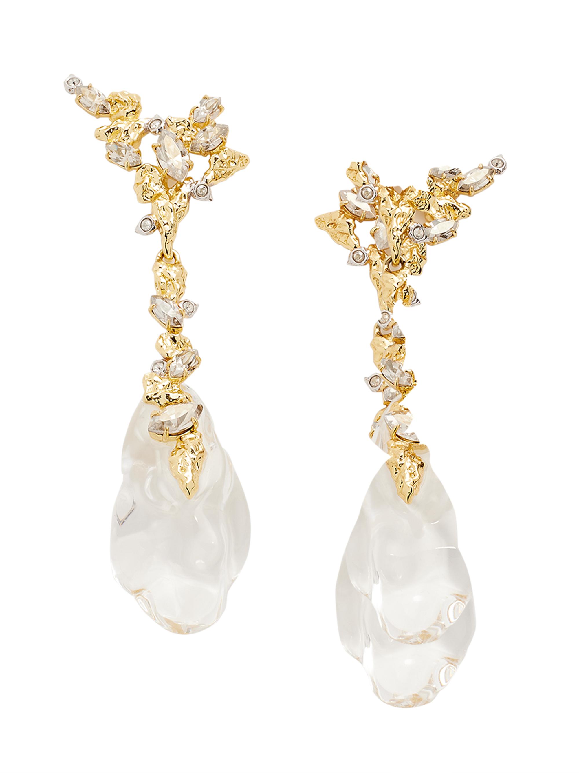 Alexis Bittar Women's Dream Rain Lucite, Crystal & 14K-Gold-Plated Drop Earrings - Clear