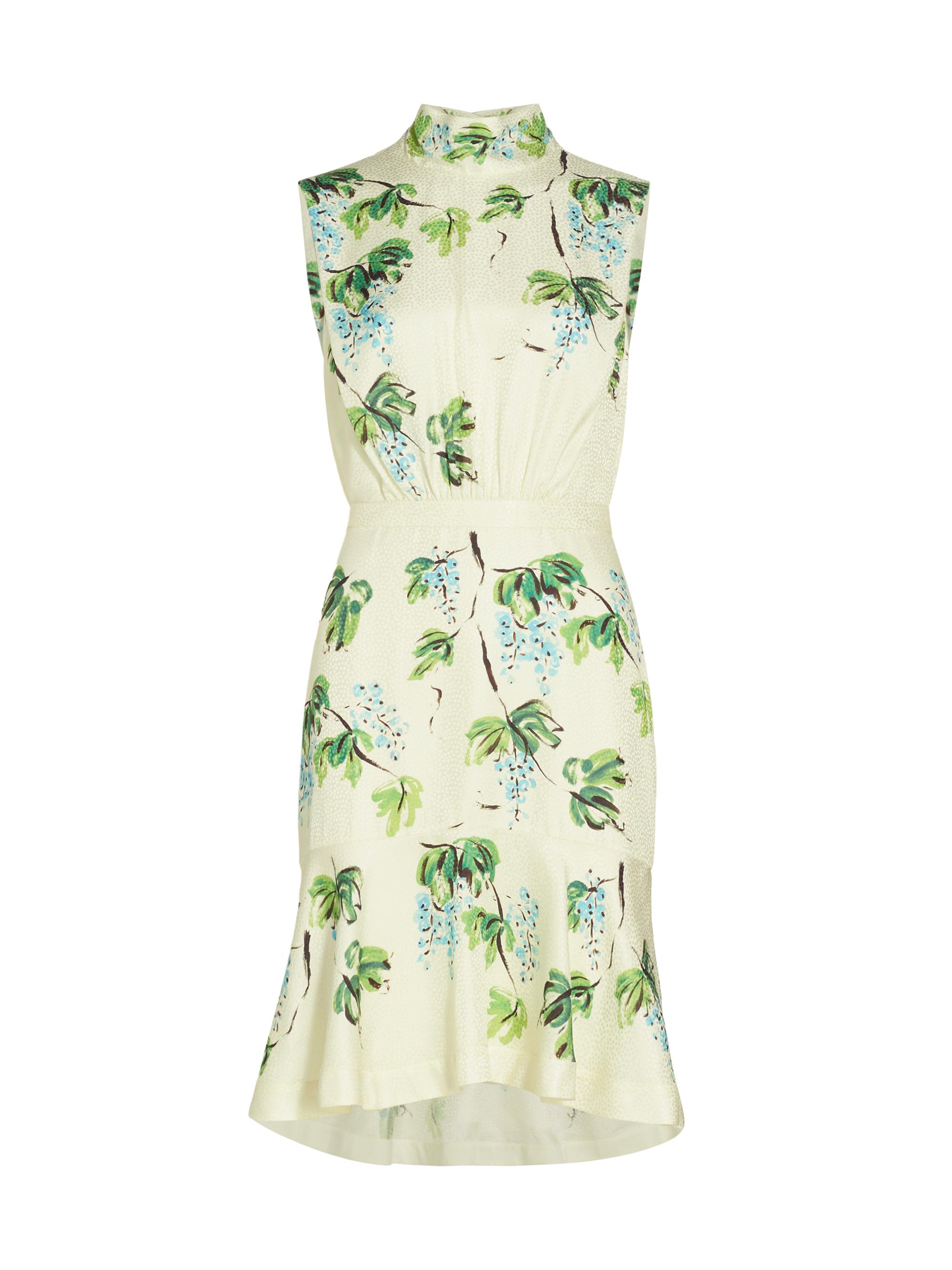 saloni fleur short dress Saloni Fleur Printed Silk Minidress