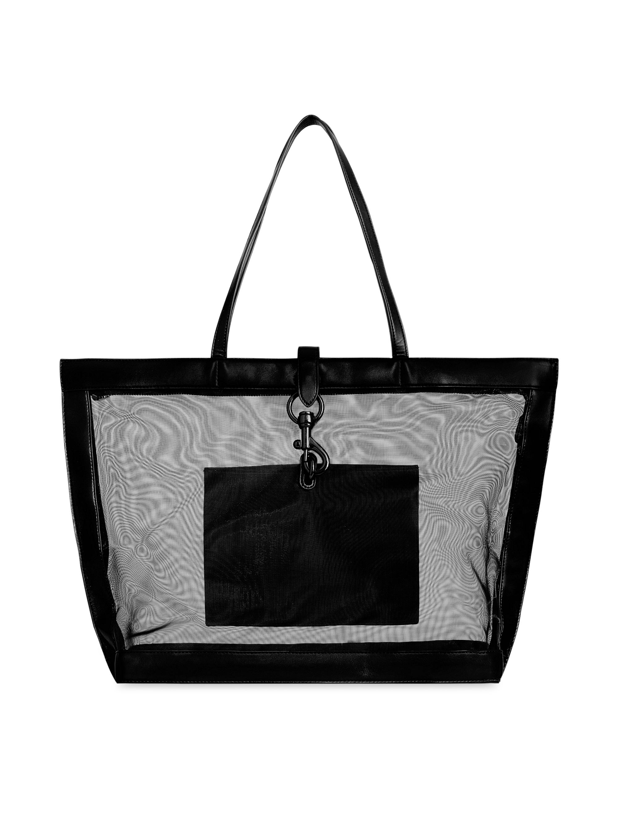 Rebecca Minkoff Women's Mesh Utility Tote Bag - Black