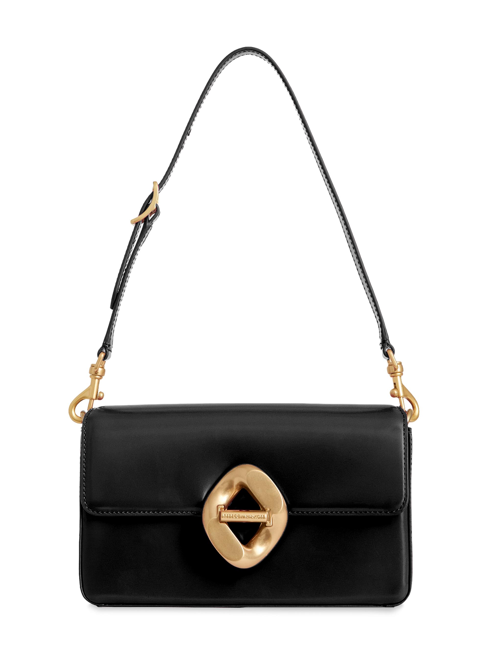 Rebecca Minkoff Women's  G Leather Shoulder Bag - Black