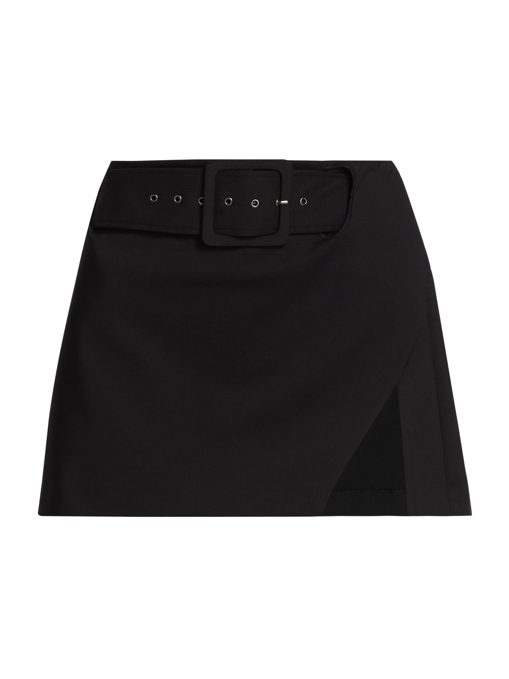 Ramy Brook Women's Jones Belted Micro Miniskirt - Black