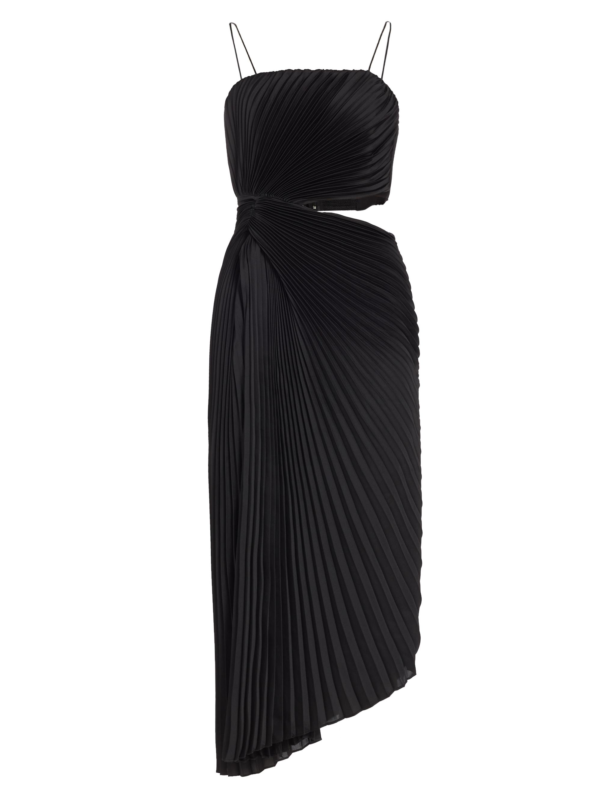 Saks Fifth Avenue Women's Fayeth Pleated Cut-Out Midi-Dress - Black