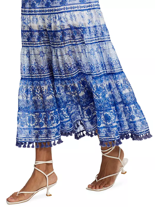 Monogram Flower Tile Midi Skirt - Ready to Wear