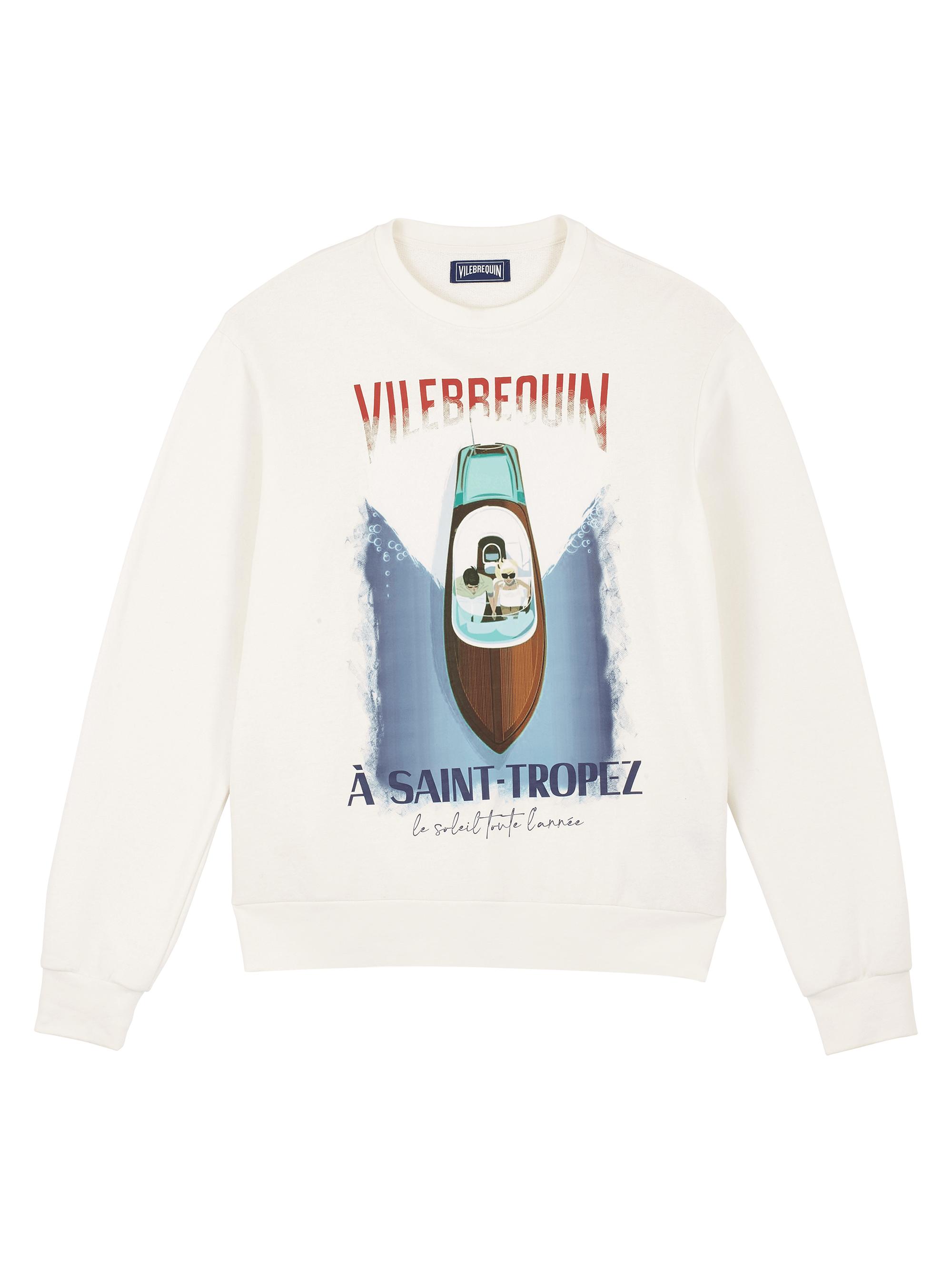 Vilebrequin Men's Inboard Boat Crewneck Sweatshirt - Off White