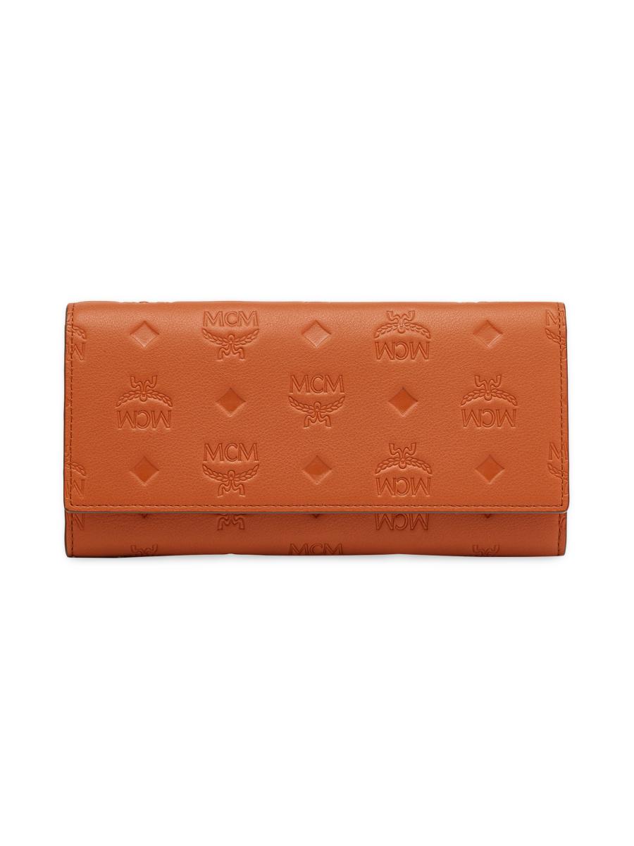 【関税&送料込】Mcm Printed Canvas Aren Wallet Authentic MCM Neon Pink Color Canvas Large Wallet $450+ Tax