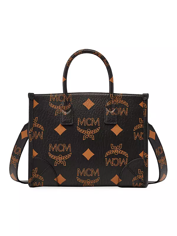 Shop MCM Small Munchen Maxi Monogram Tote Bag | Saks Fifth