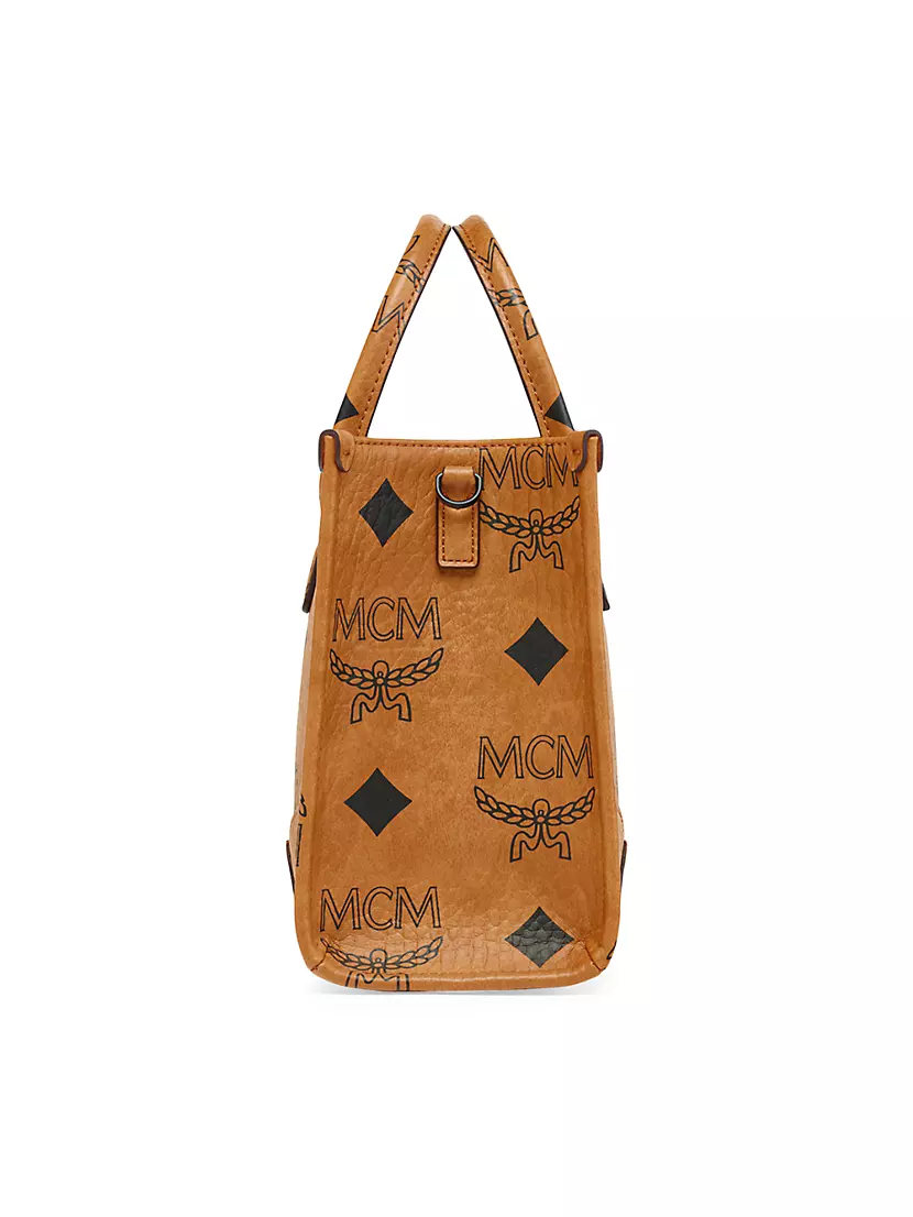 Mcm Women's Large Munchen Maxi Monogram Tote Bag In Black