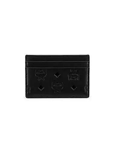 Aren Mini Embossed Leather Card Case