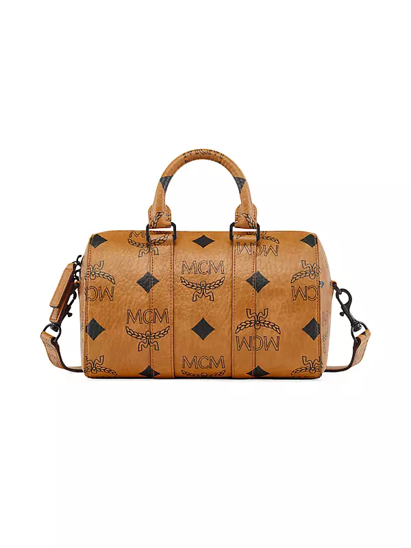 Bags, Mcm Essential Boston Bag In Monogram Leather