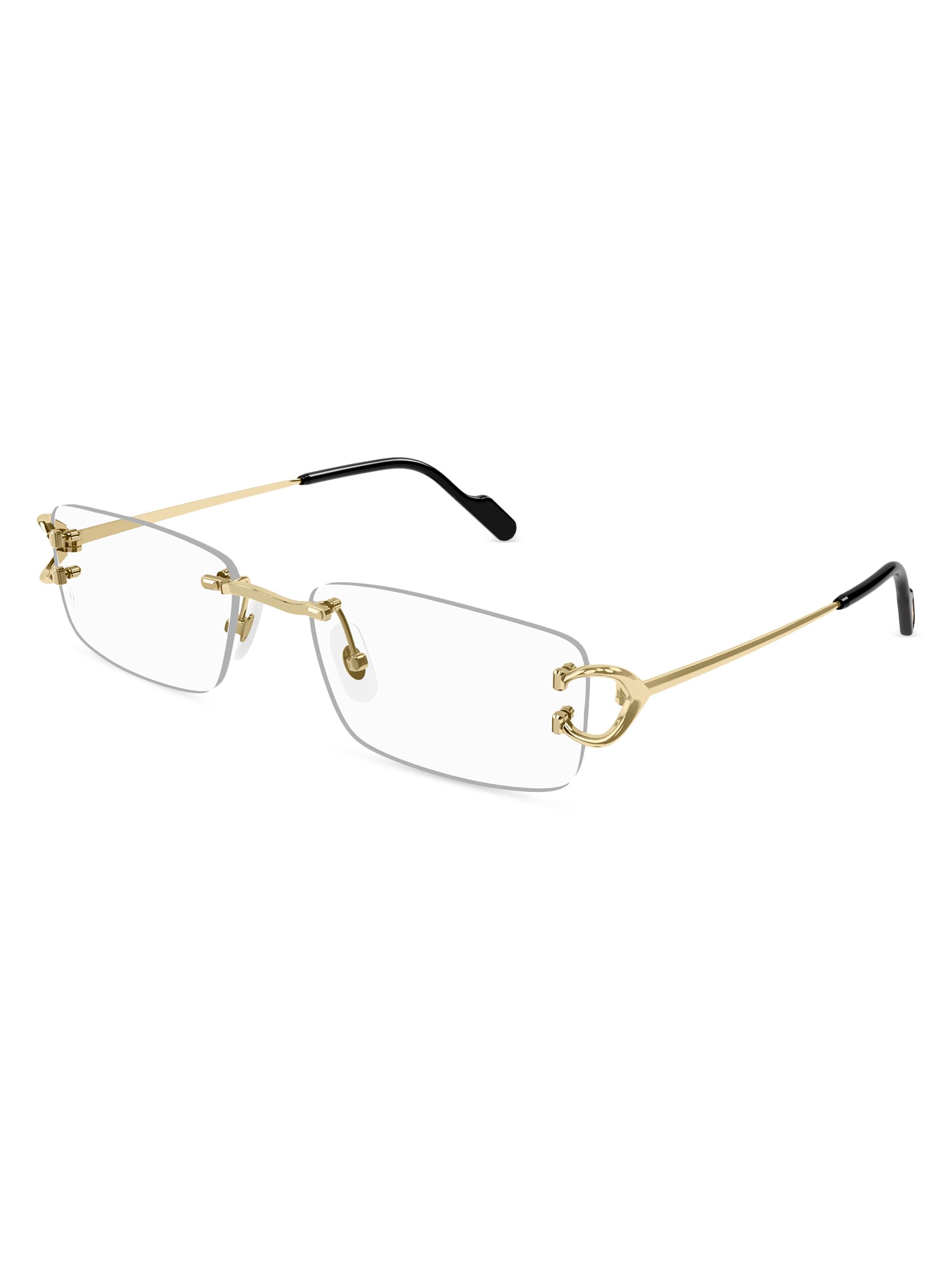Cartier Women's C Decor Rectangular Opticals - Gold