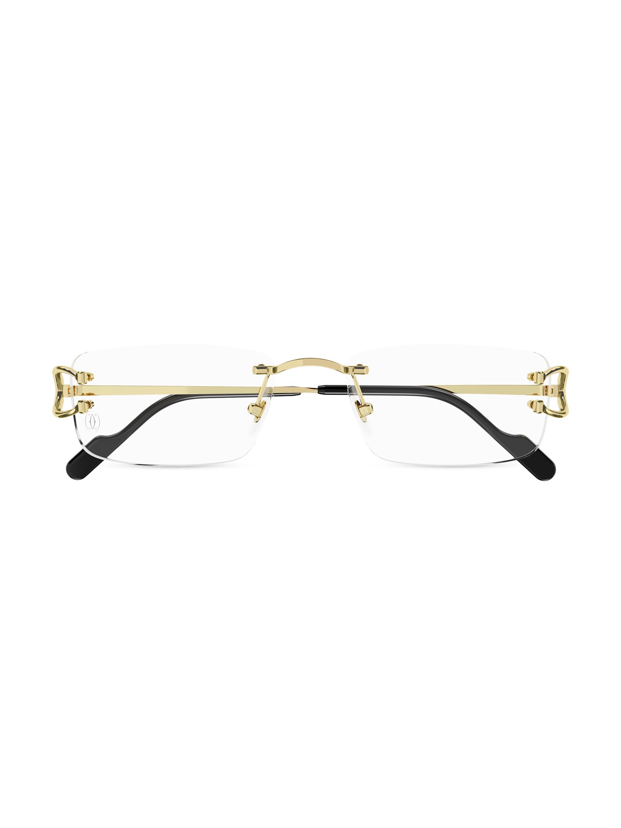 Cartier C Decor Rectangular Opticals | Saks Fifth Avenue