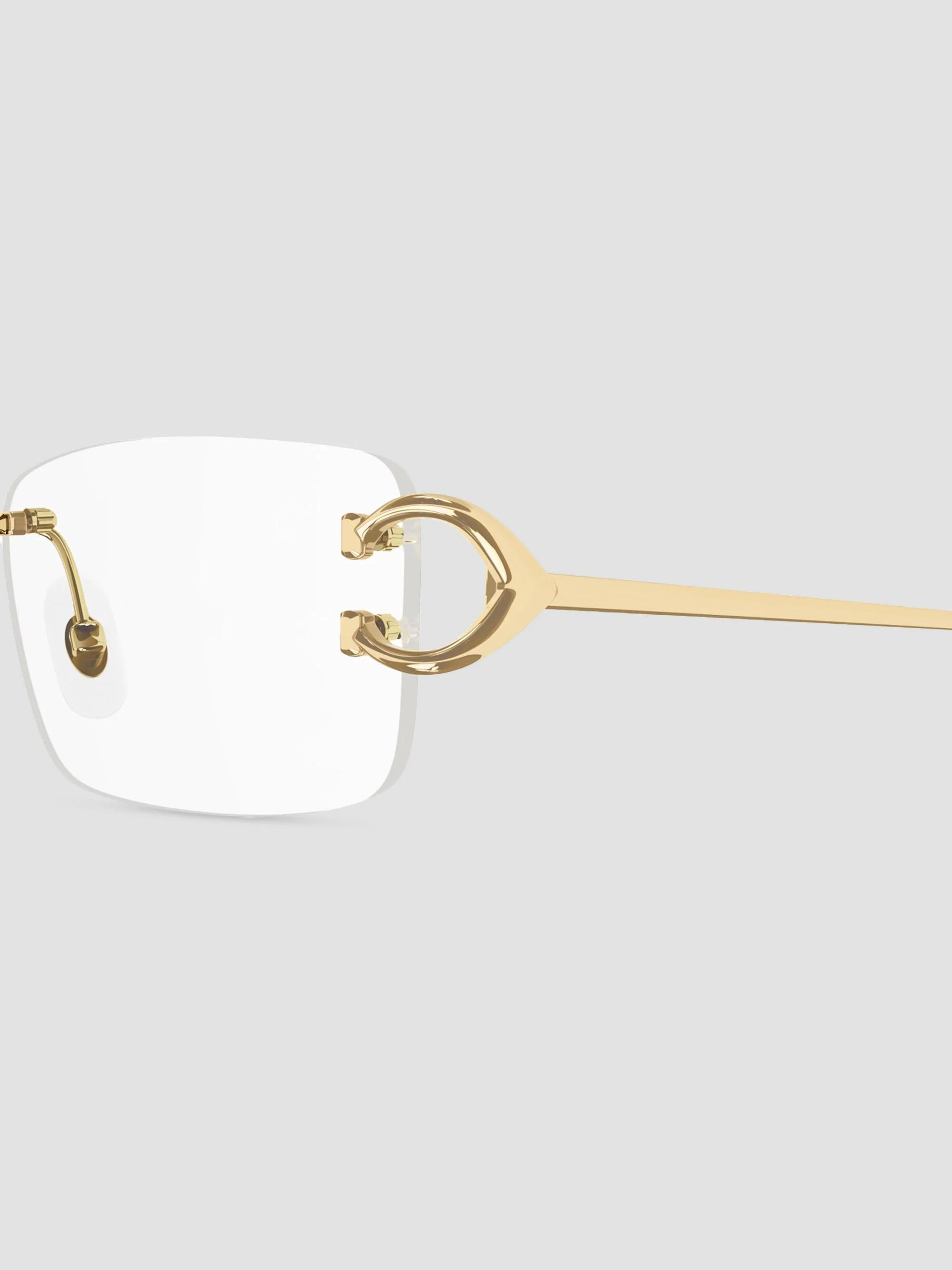 Cartier C Decor Rectangular Opticals | Saks Fifth Avenue