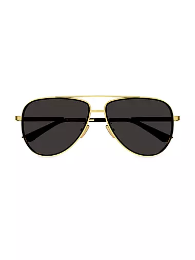 Bottega Veneta® Women's Classic Metal Square Sunglasses in Green