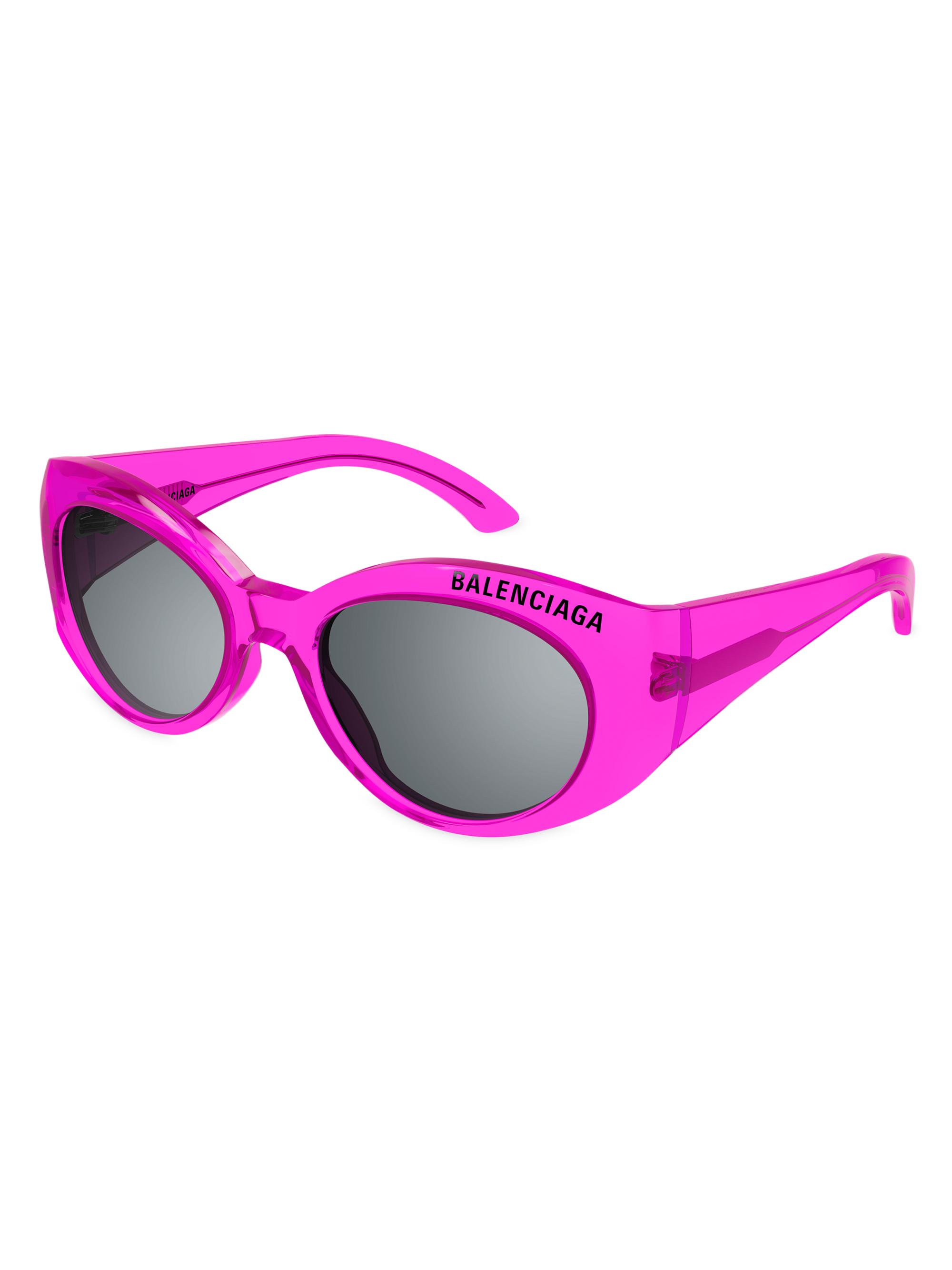 Balenciaga Women's 57MM Oval Sunglasses - Fuchsia