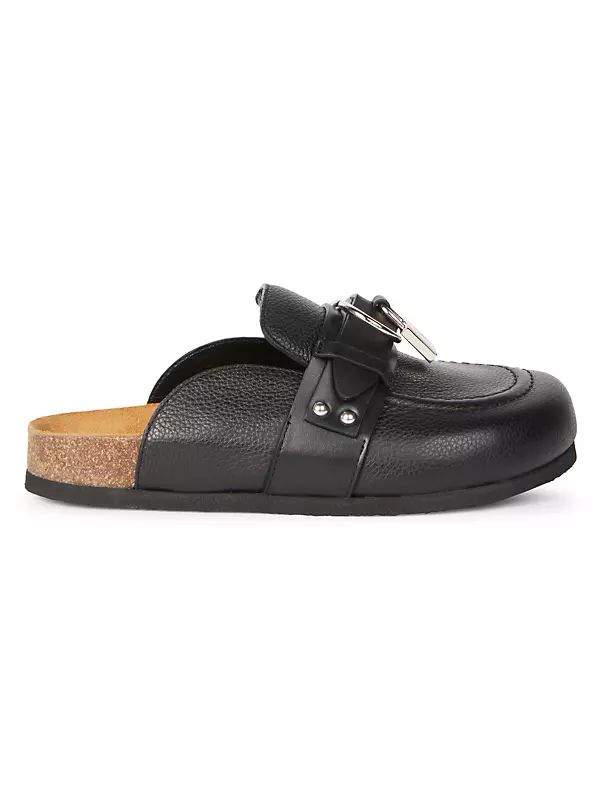 Shop JW Anderson Lock-Detailed Leather Mules | Saks Fifth Avenue
