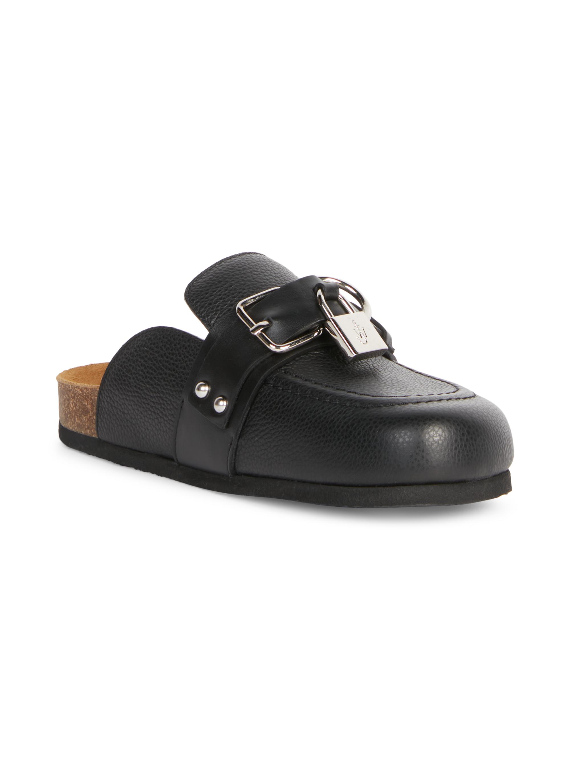 JW Anderson Lock-Detailed Leather Mules | Saks Fifth Avenue