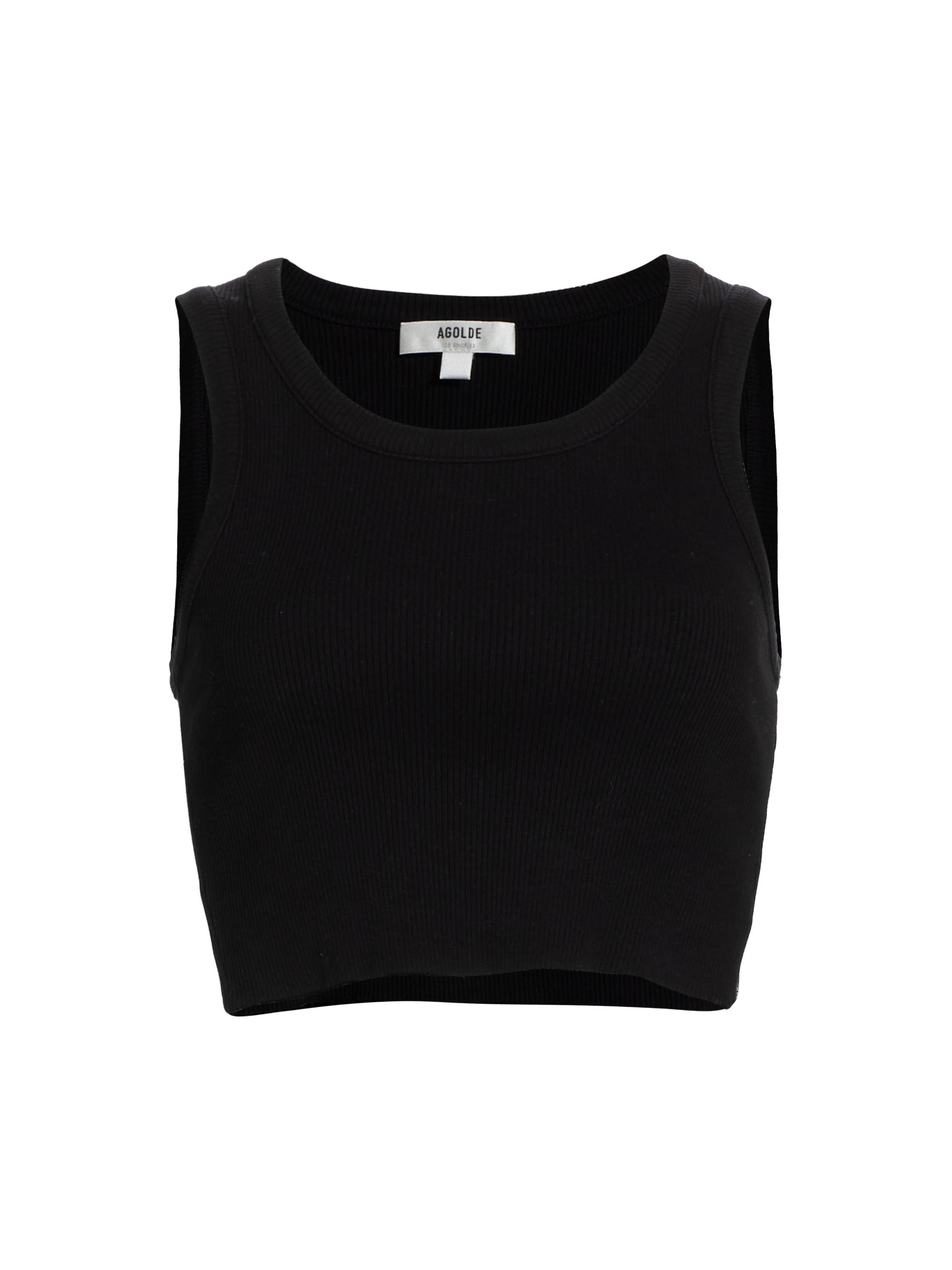 Agolde Women's Cropped Poppy Tank - Black