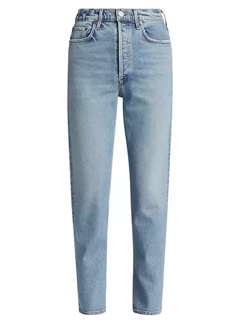 Shop Agolde High-Rise Stovepipe Slim Avenue Fifth Jeans | Saks