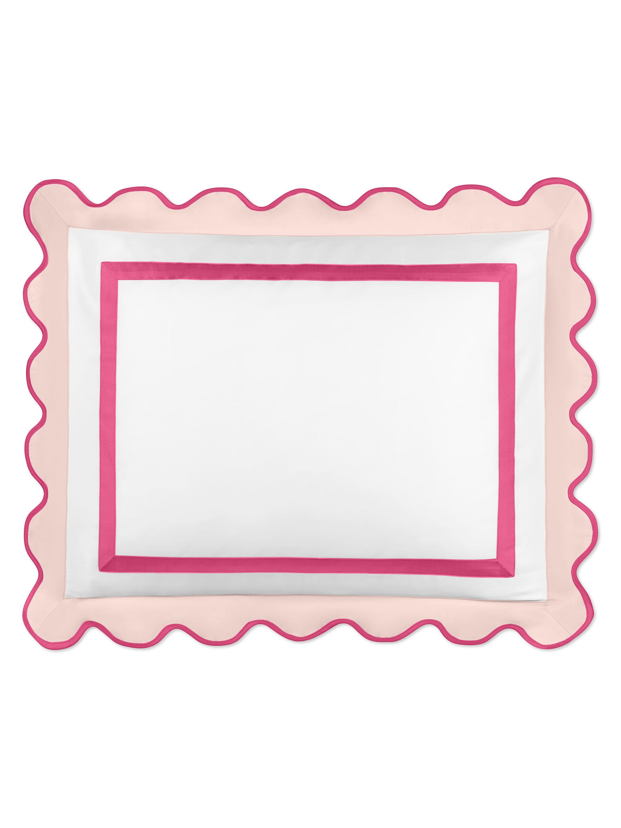 Home Treasures Portofino Sateen Euro Sham - White Pink European