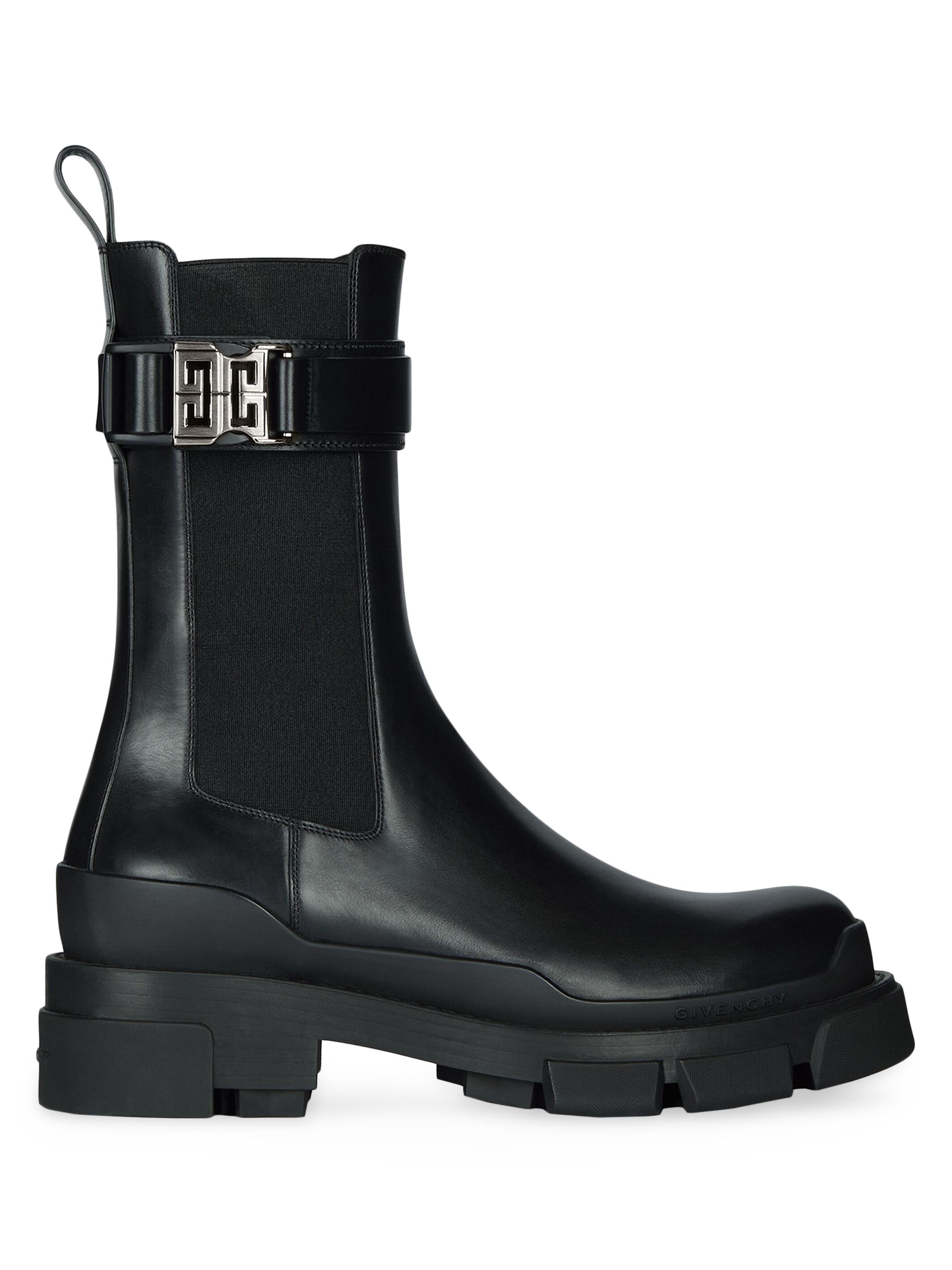 Givenchy Women's Terra Leather Chelsea Boots - Black