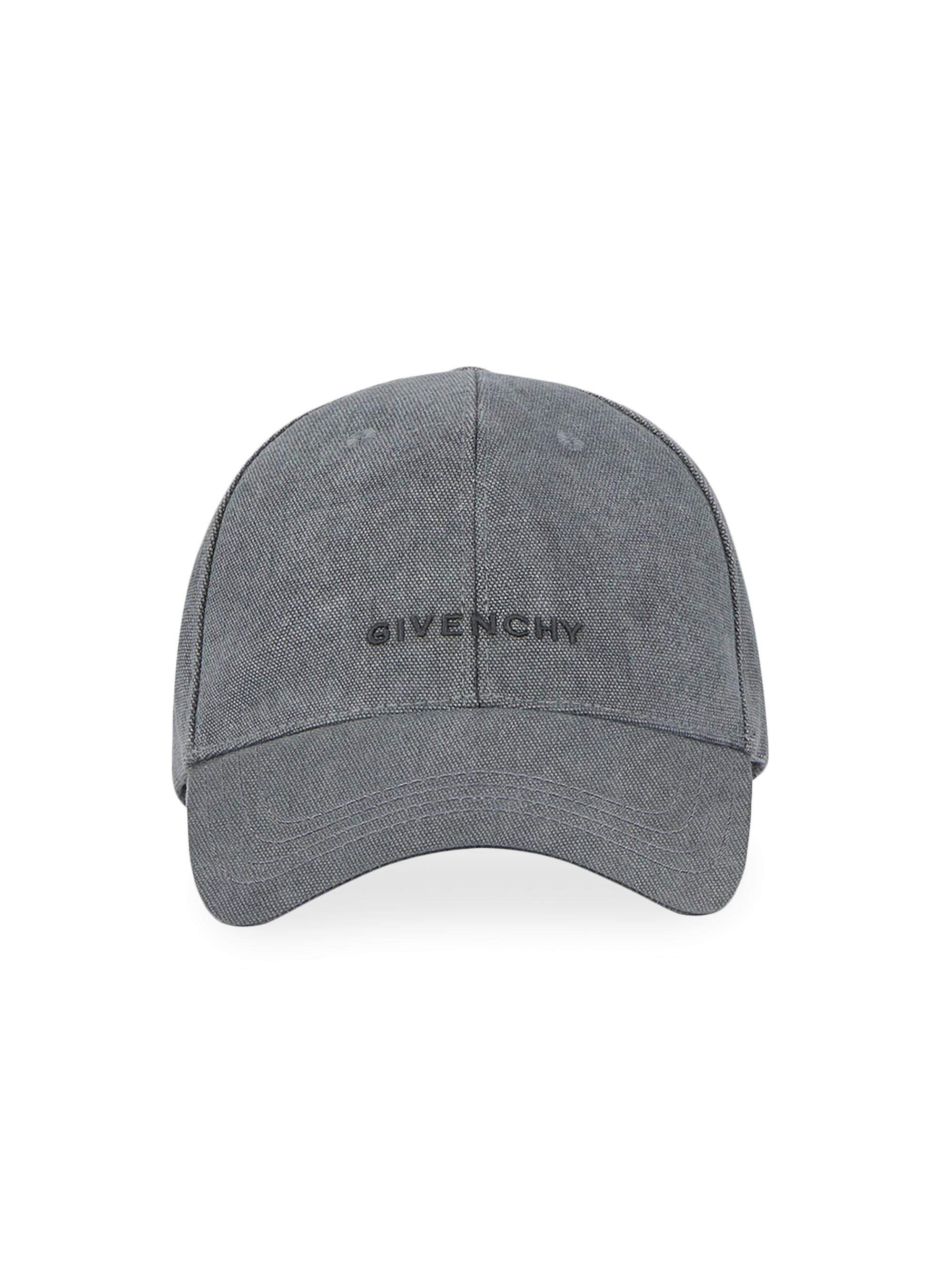 Givenchy Men's Woven Logo Embroidered Baseball Cap - Grey