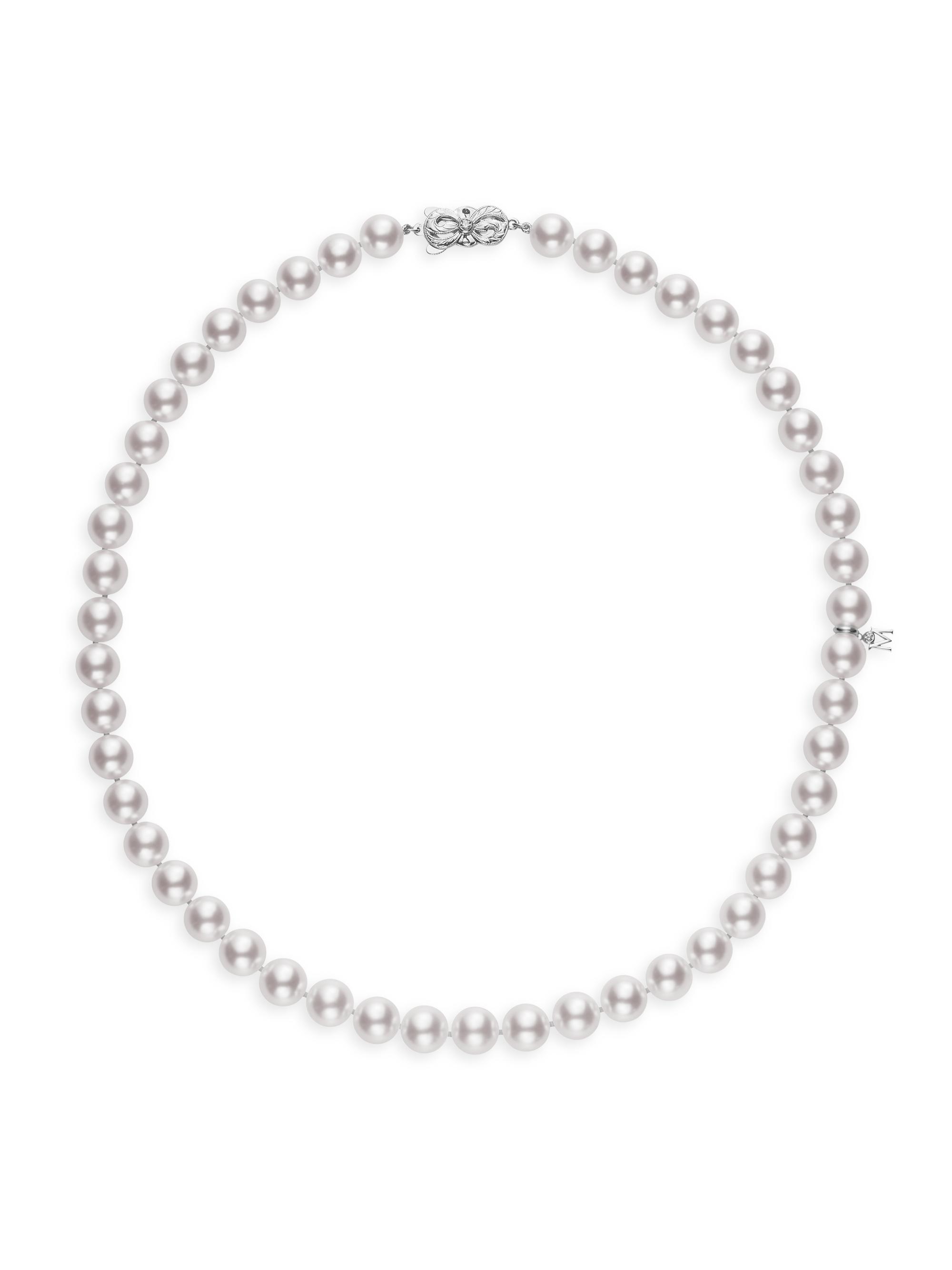 Mikimoto Women's Everyday Essentials 18K White Gold & Akoya Pearl Necklace - White Gold