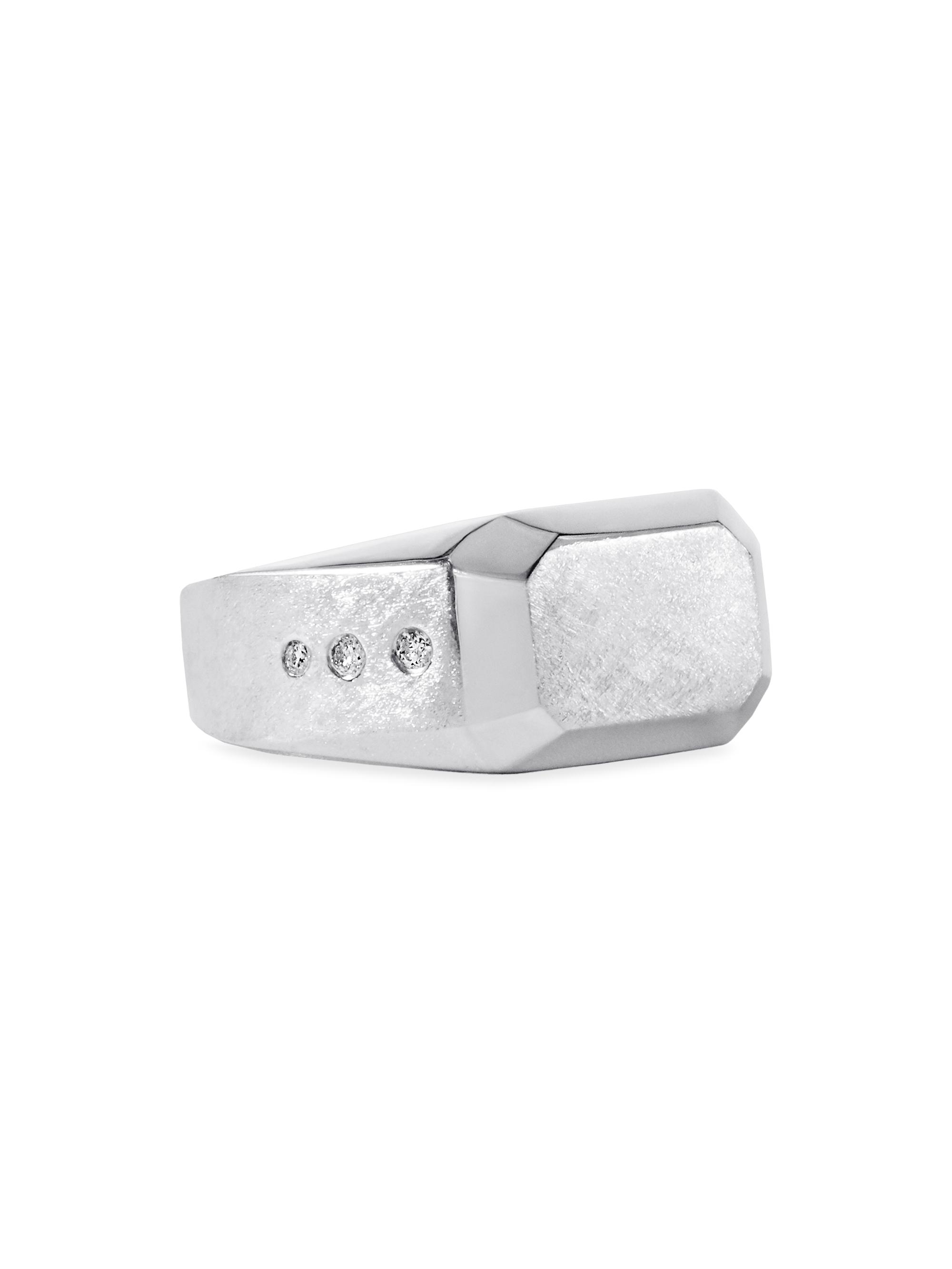 Bernard James Men's Unisex Originals James Signet Ring - Sterling Silver