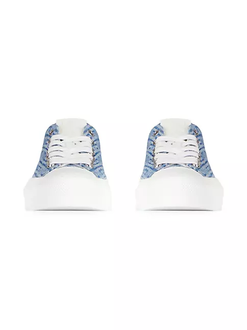 LOUIS VUITTON Stellar Line Denim High-top sneakers Blue X White 41 Auth Men  Used