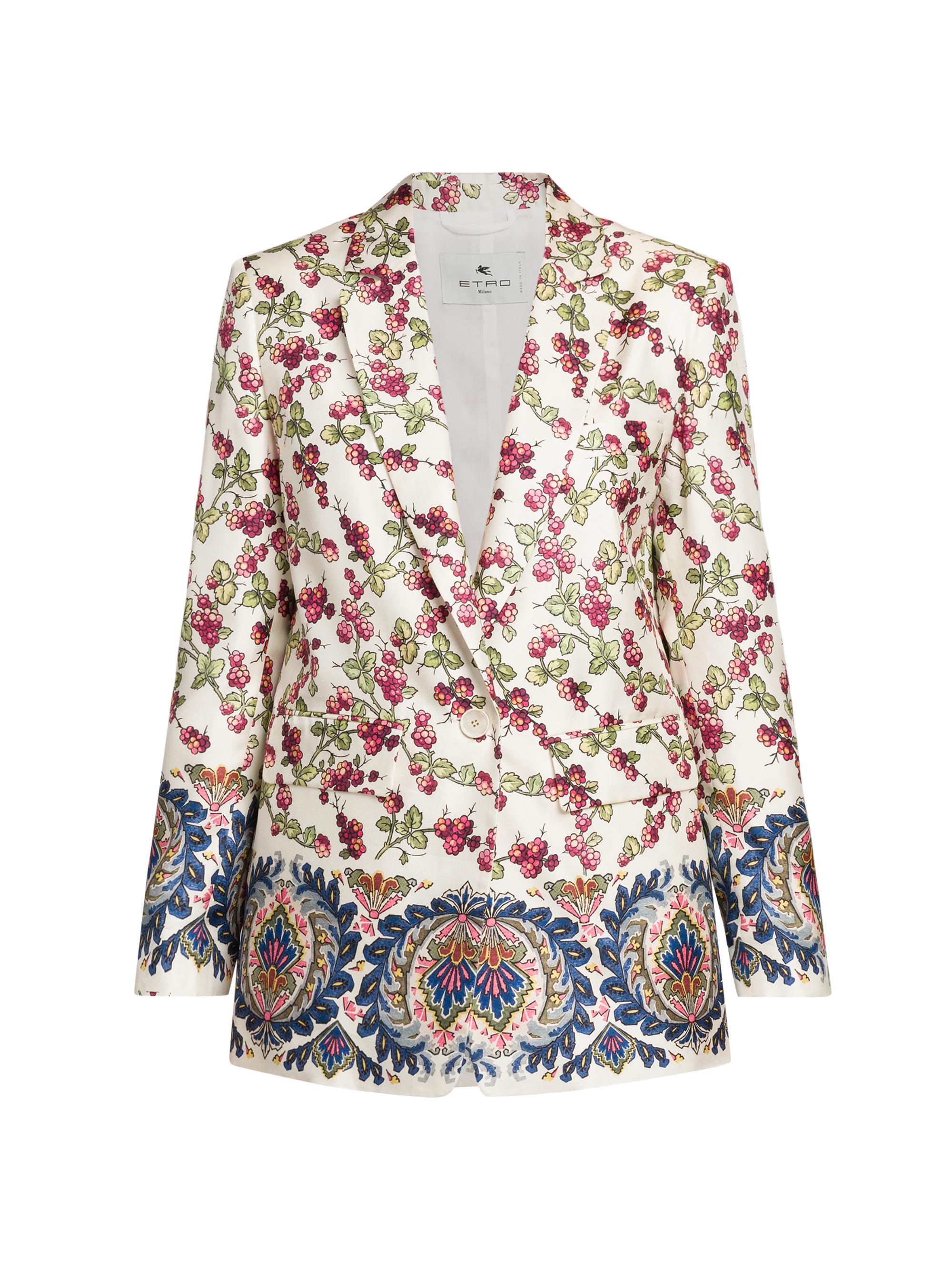 ETRO single-breasted slub blazer - White