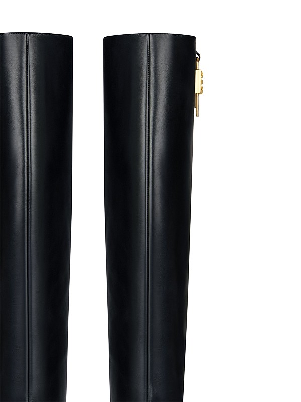 Shop Givenchy G Lock 80 Leather Wedge Tall Boots | Saks Shop Givenchy G Lock 80 Leather Wedge Tall Boots | Saks
