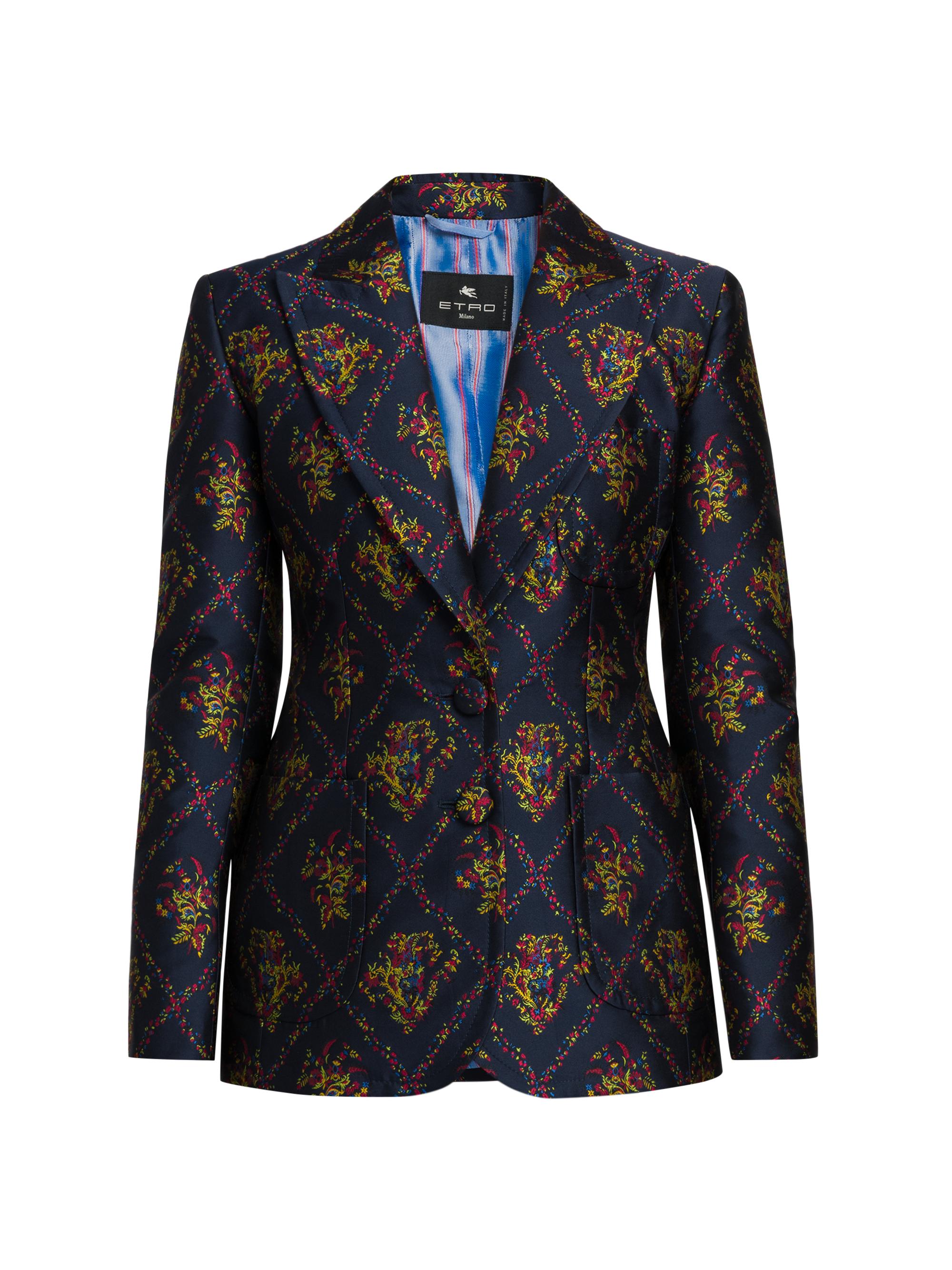 Etro Women's Garden Party Brocade Jacket - Navy