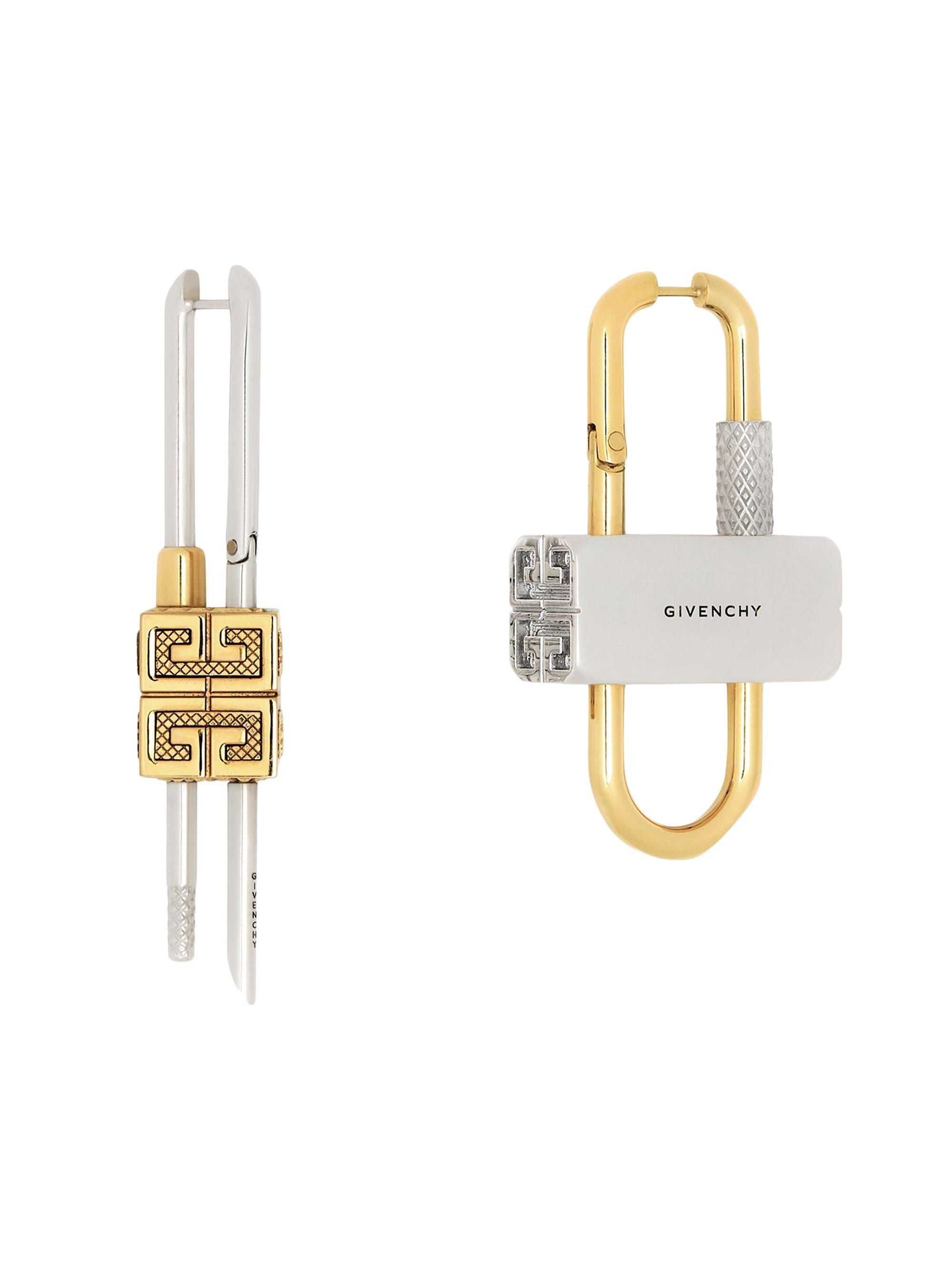 Givenchy Women's Mis-Matched Lock Earrings - Gold Silver