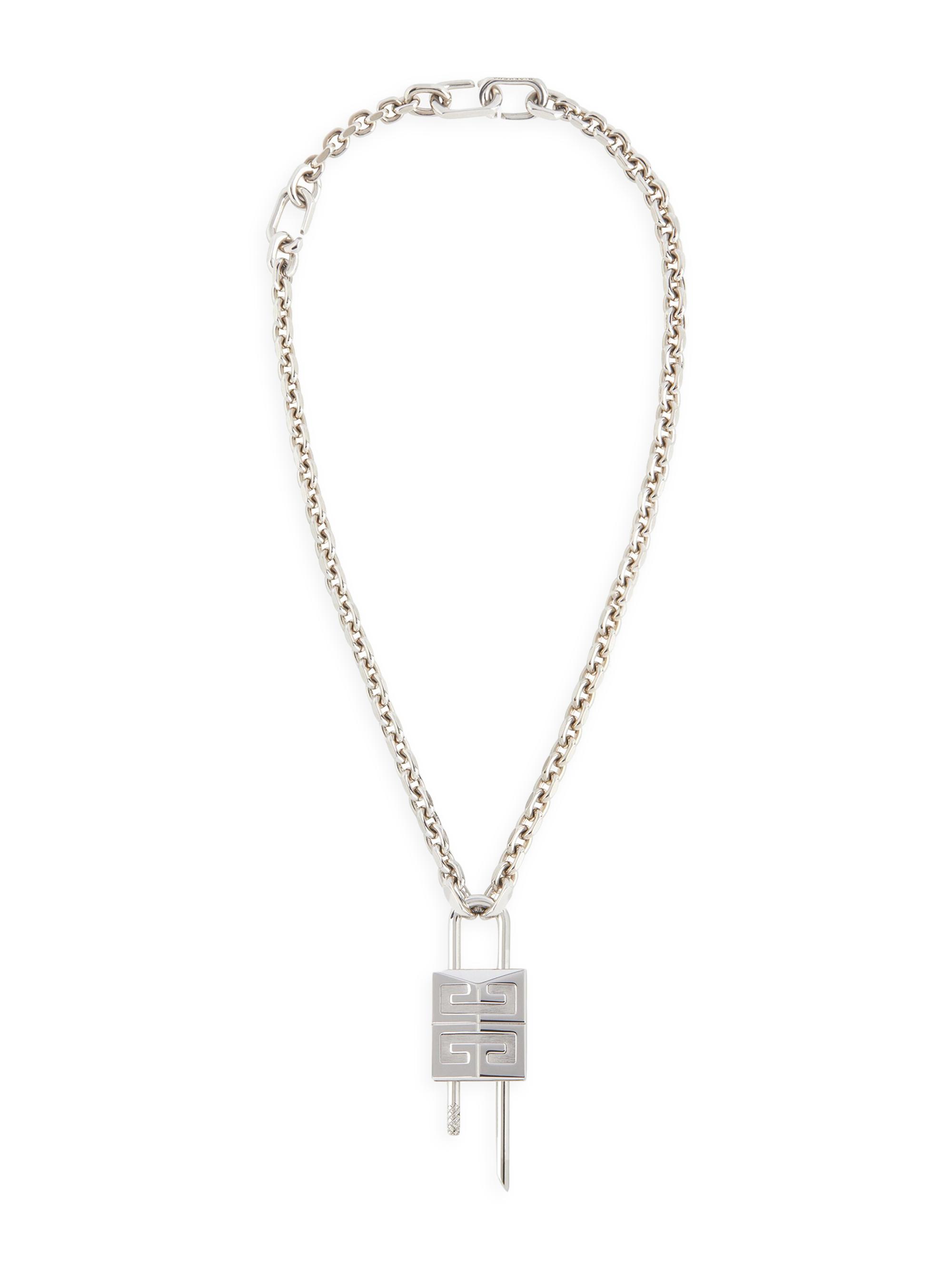 Givenchy Women's Link Lock Pendant Necklace - Silver