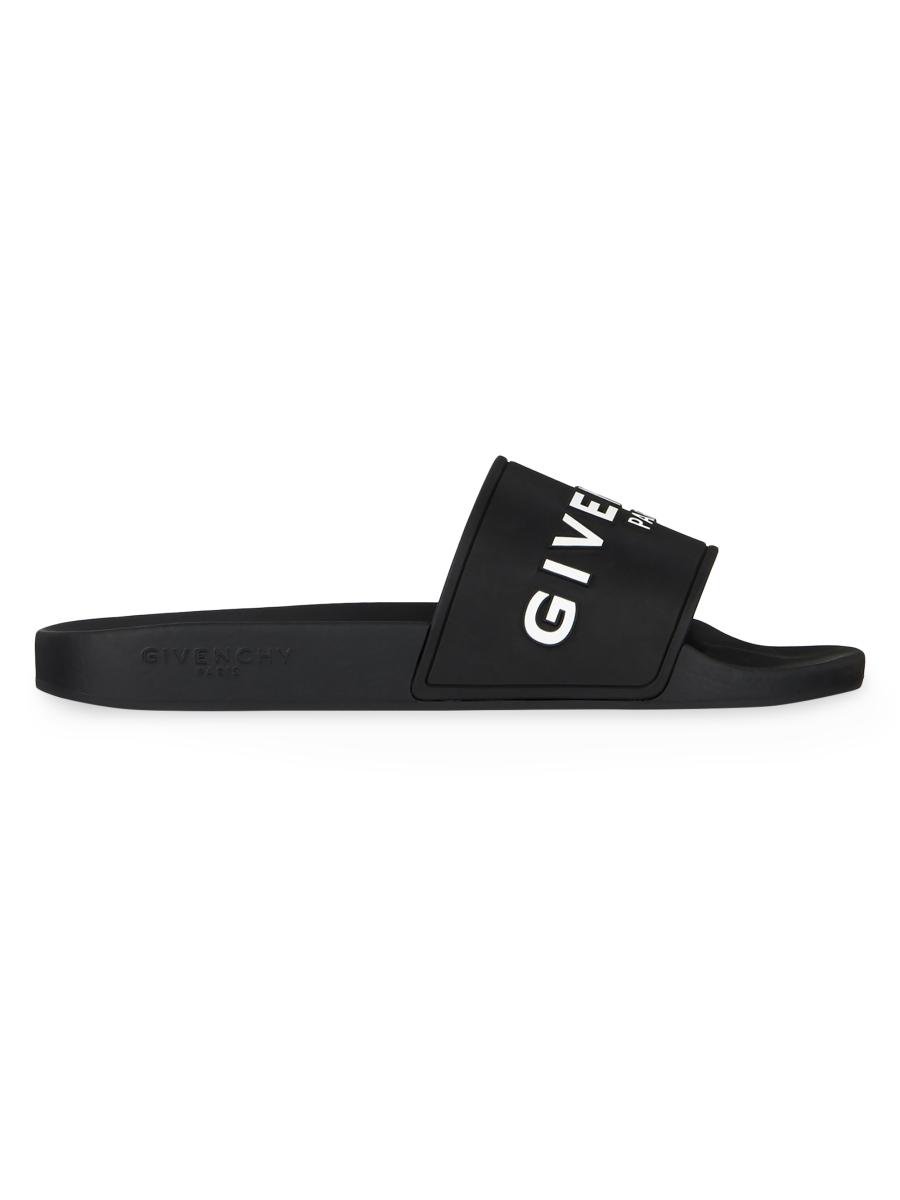 送関込★GIVENCHY★ロゴ入り サンダル・ミュール★BLACK Givenchy logo-embossed Slides | Black | FARFETCH