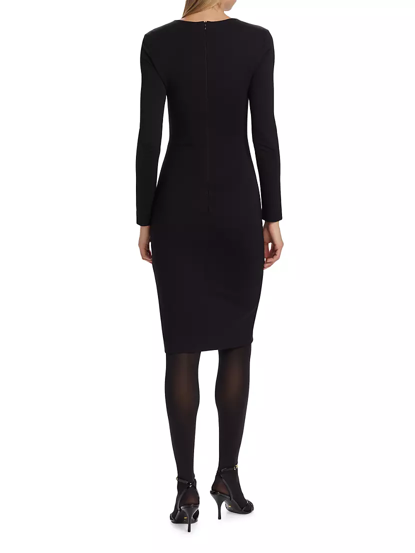 Calvin Klein Bell-Sleeve Sheath Dress - Black 8