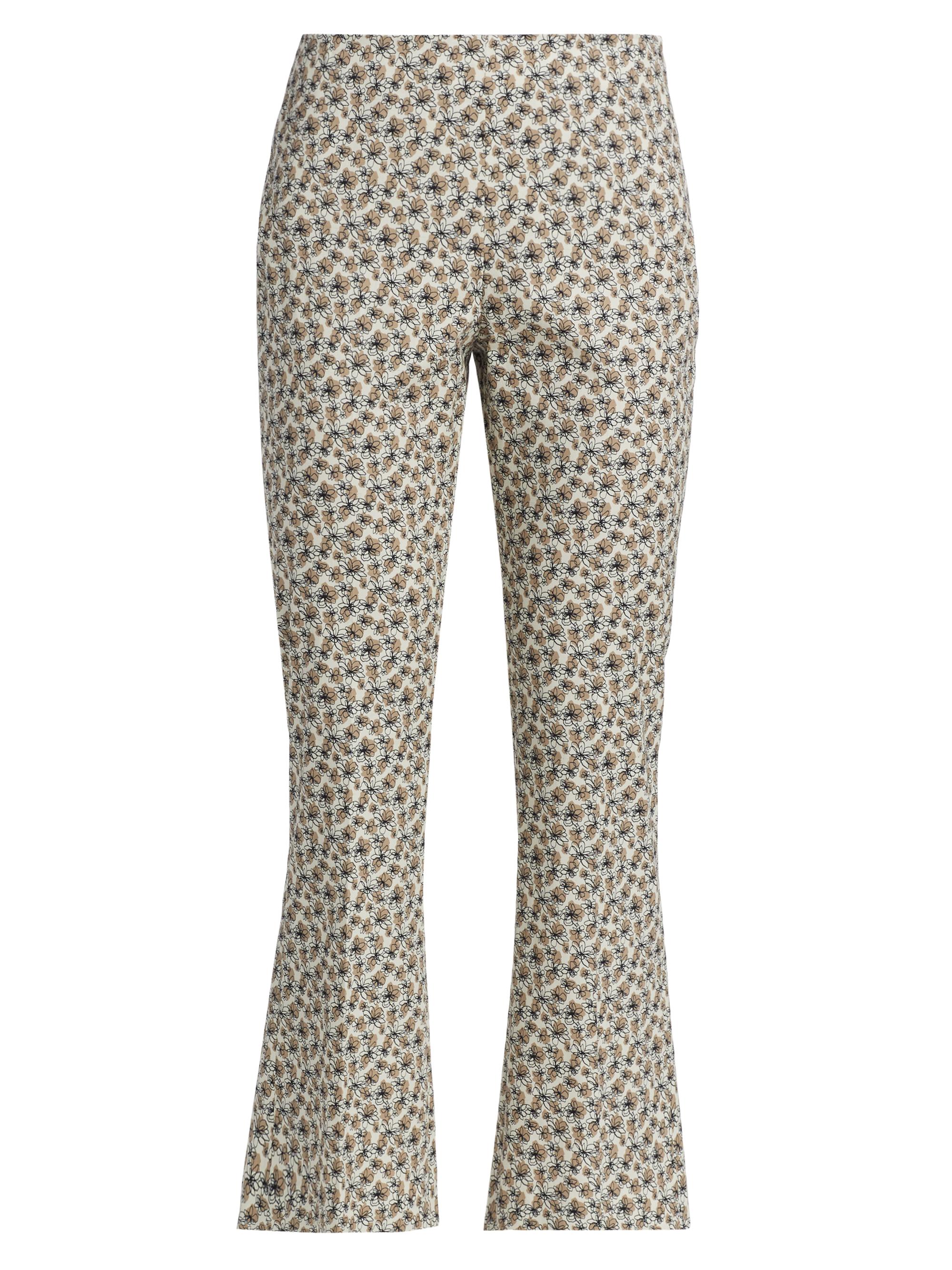 Piazza Sempione Women's Grace Floral Ankle-Crop Flared Trousers - Beige Black