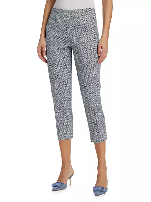 Shop Piazza Sempione Audrey Cropped Monogrammed Trousers | Saks Fifth ...