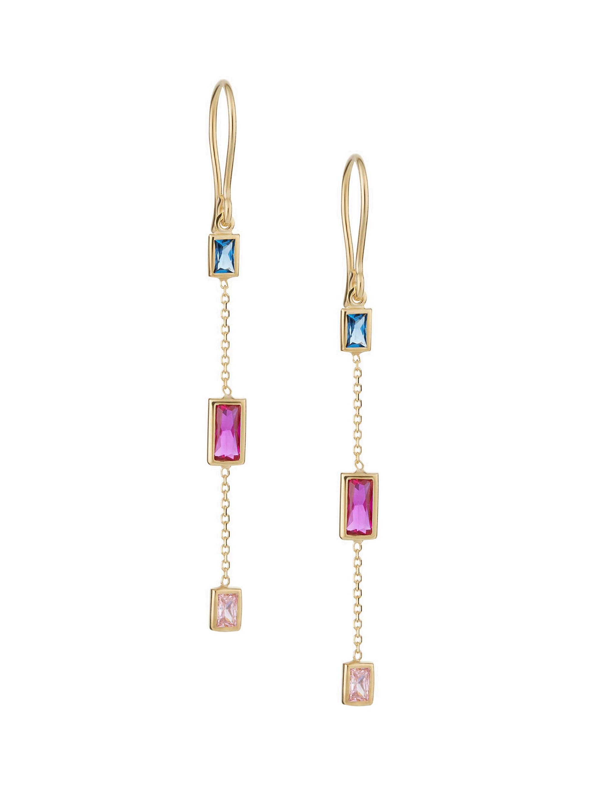 Oradina Women's 14K Yellow Gold Fresco Station Earrings - Yellow Gold